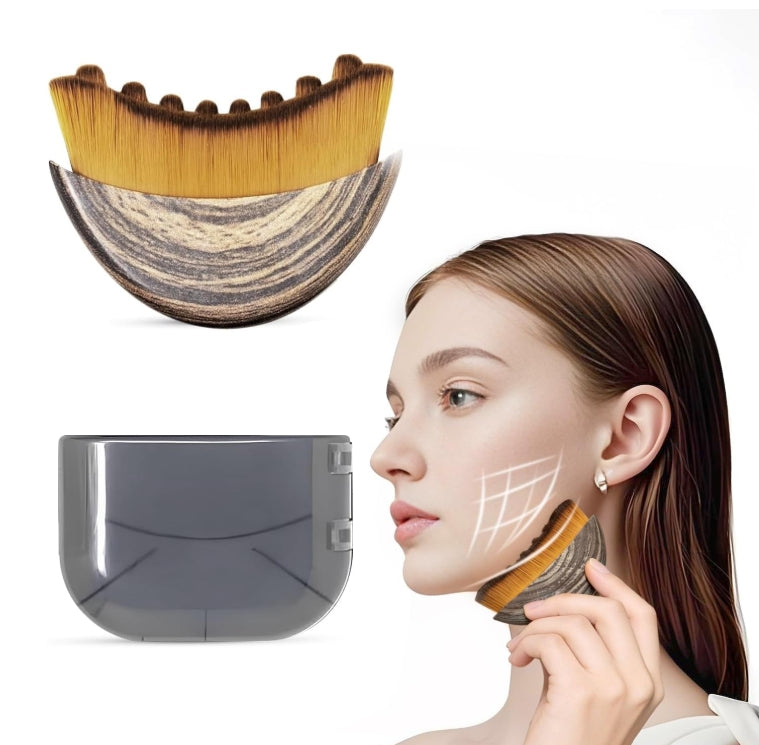 Brosse de Drainage Lymphatique Visage, Brosse Visage + etui
