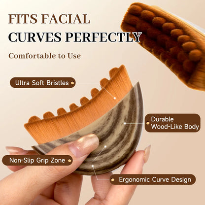 Brosse de Drainage Lymphatique Visage, Brosse Visage + etui