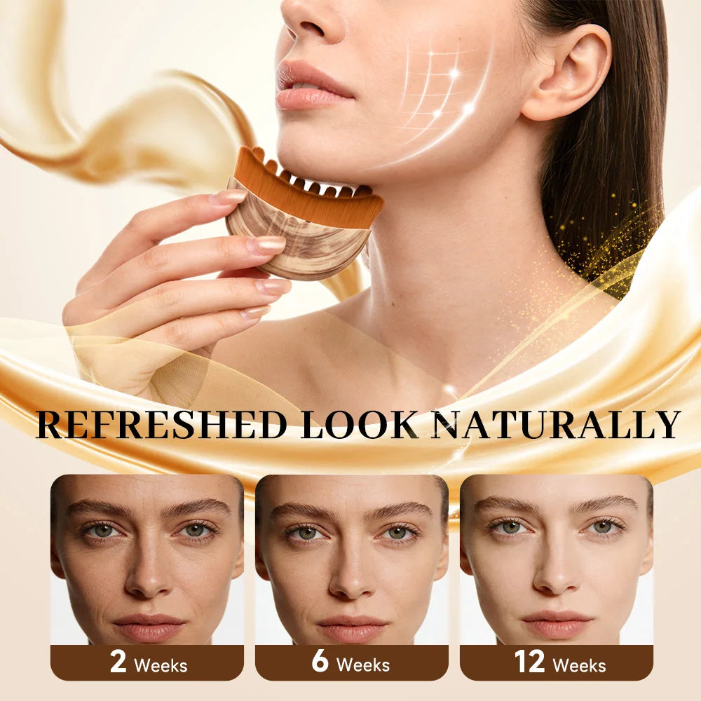 Brosse de Drainage Lymphatique Visage, Brosse Visage + etui