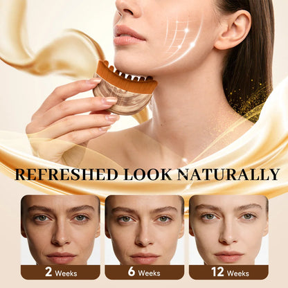 Brosse de Drainage Lymphatique Visage, Brosse Visage + etui