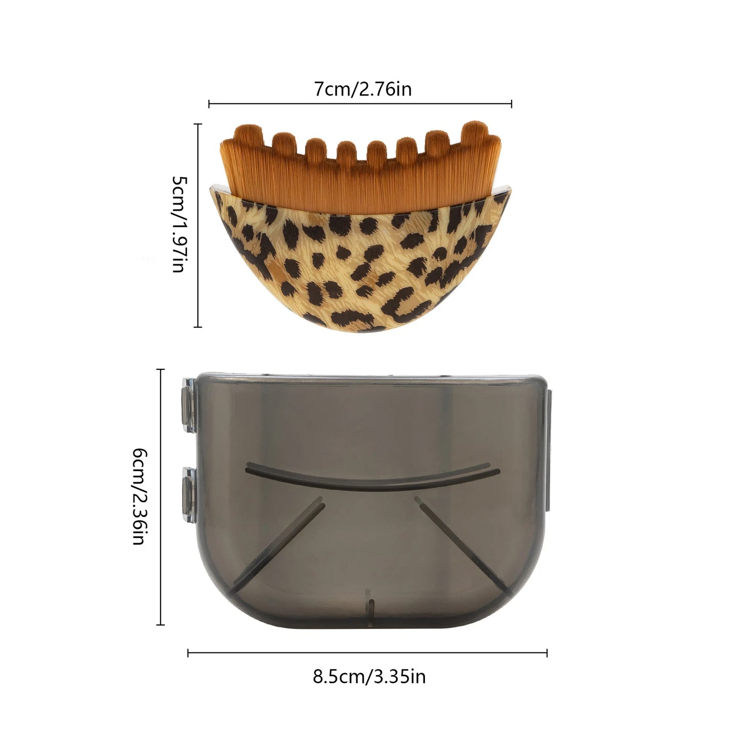 Brosse de Drainage Lymphatique Visage, Brosse Visage + etui