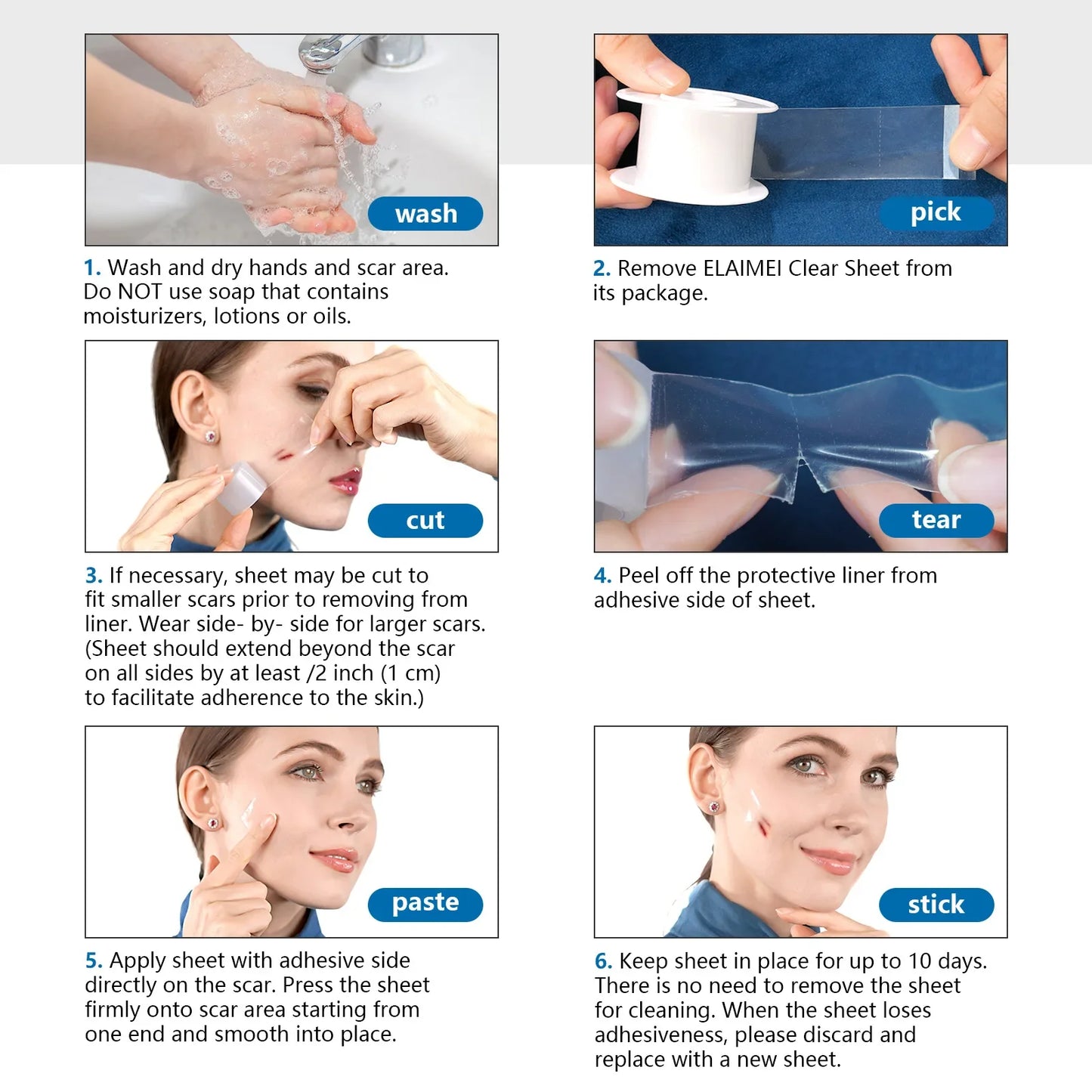 Stap Silicone Cicatrice - Visage & Corps 1.5cm